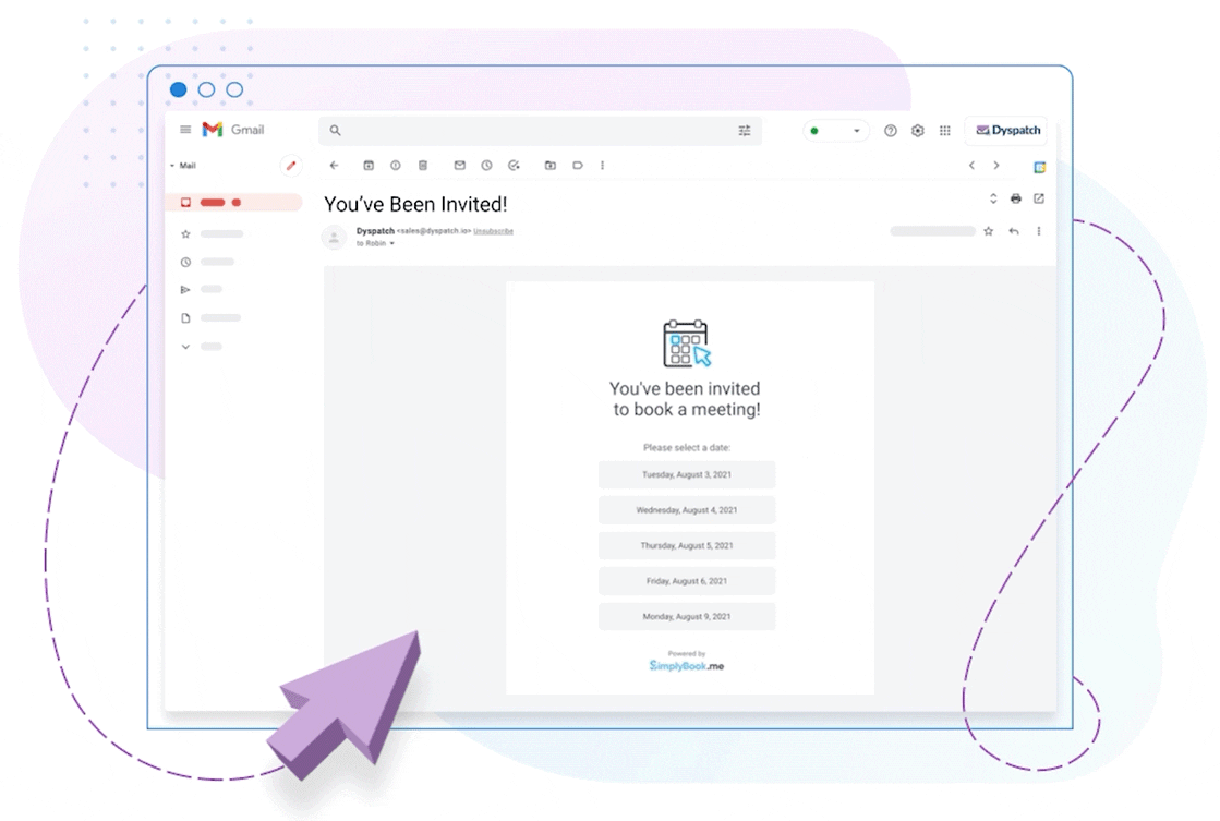 Dyspatch booking sample gif
