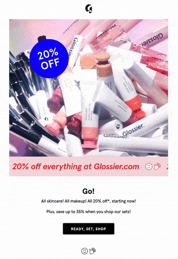 Glossier email sample
