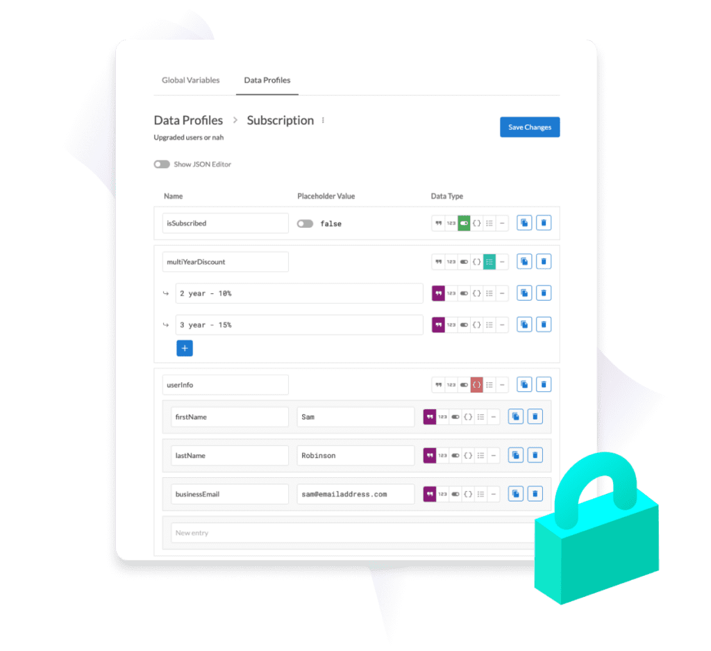 Set your data profiles with the visual coder