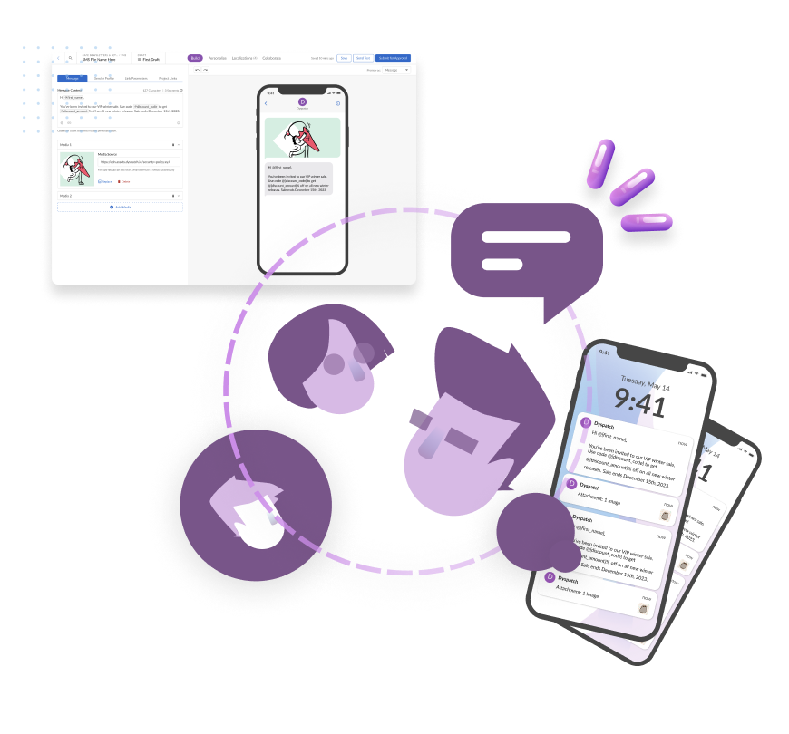 No-code SMS personalization with Dyspatch