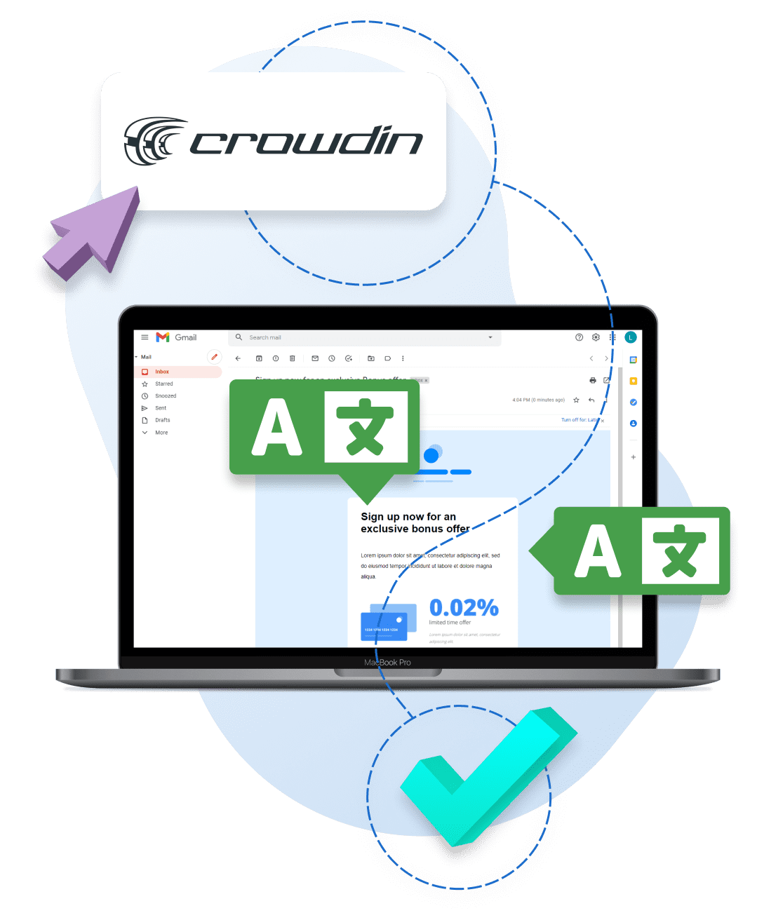 Localize your email content with Crowdin