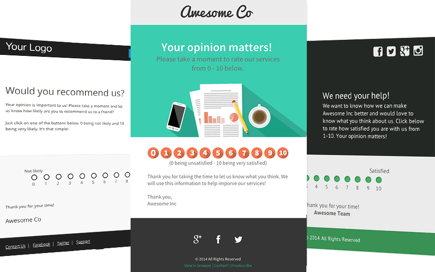 email examples with nps surveys