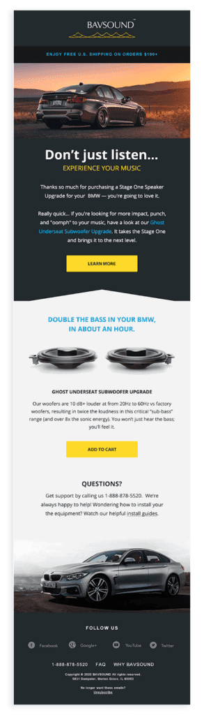 Bavsound sample email