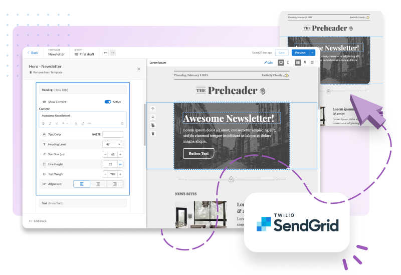 sendgrid integrations export email