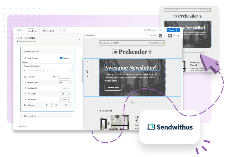 sendwithus integrations export email